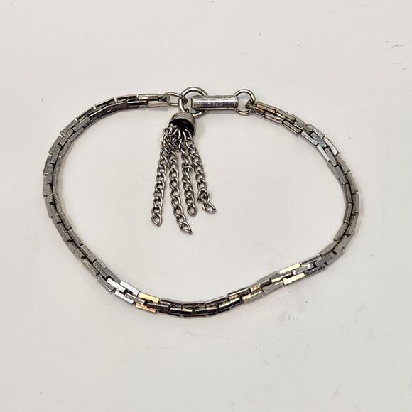 Sarah Coventry Bostonian Classic Silver Tone Tassel Chain Bracelet Vintage 1975 - Picture 1 of 5